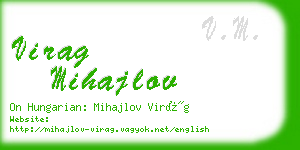 virag mihajlov business card